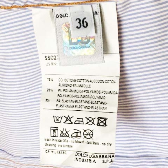 D&G Pinstripe Fitted Pocket Shirt - Picture 8 of 14